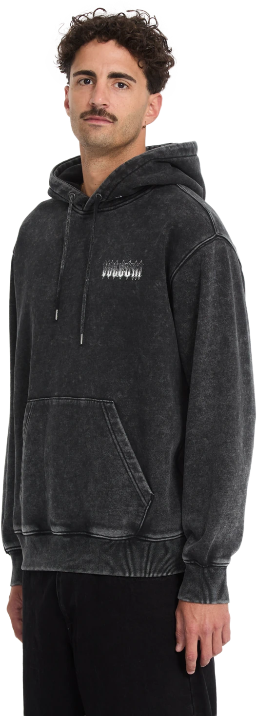 Volcom NODER PO sudadera con capucha hombre detail 2 | Light Acid Black