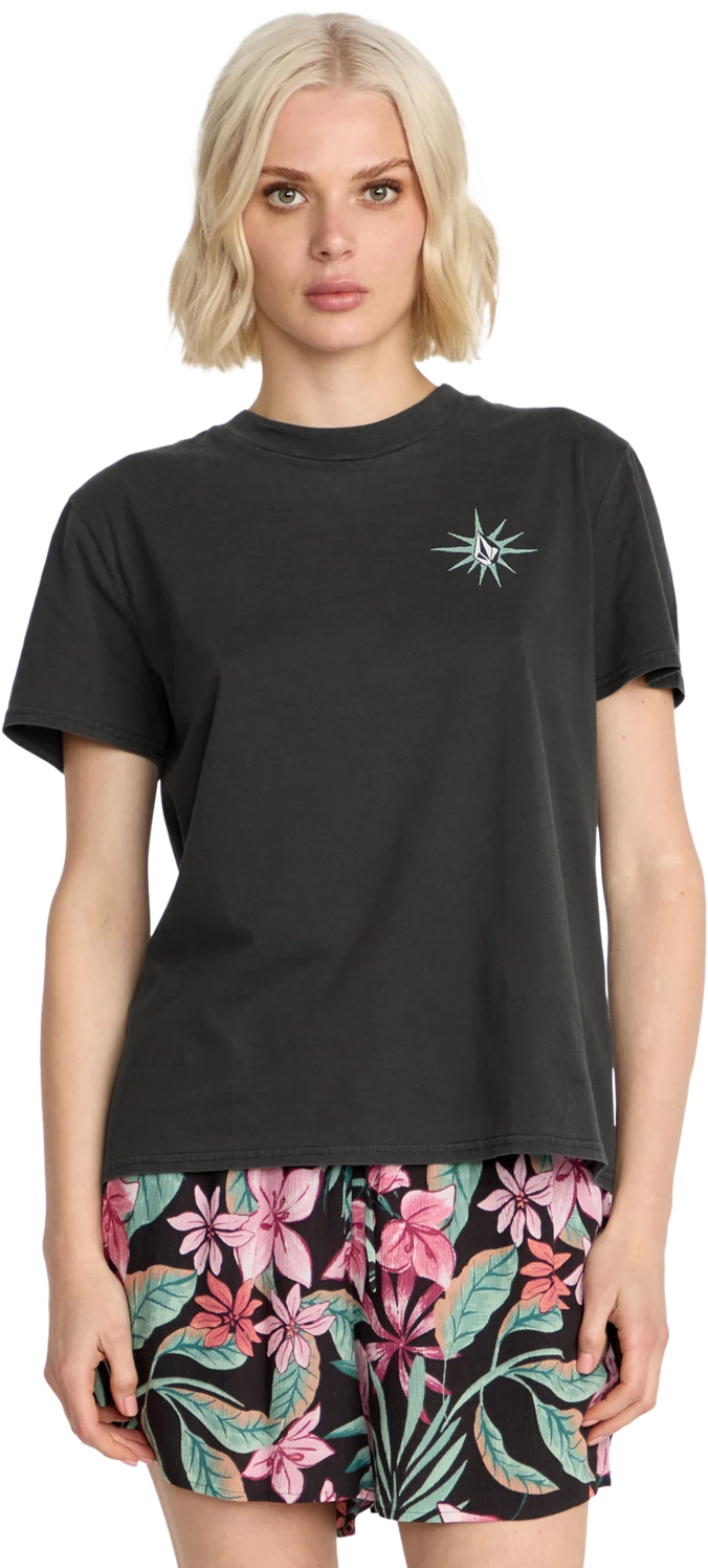 Volcom Lock It Up camiseta manga corta mujer | Vintage Black
