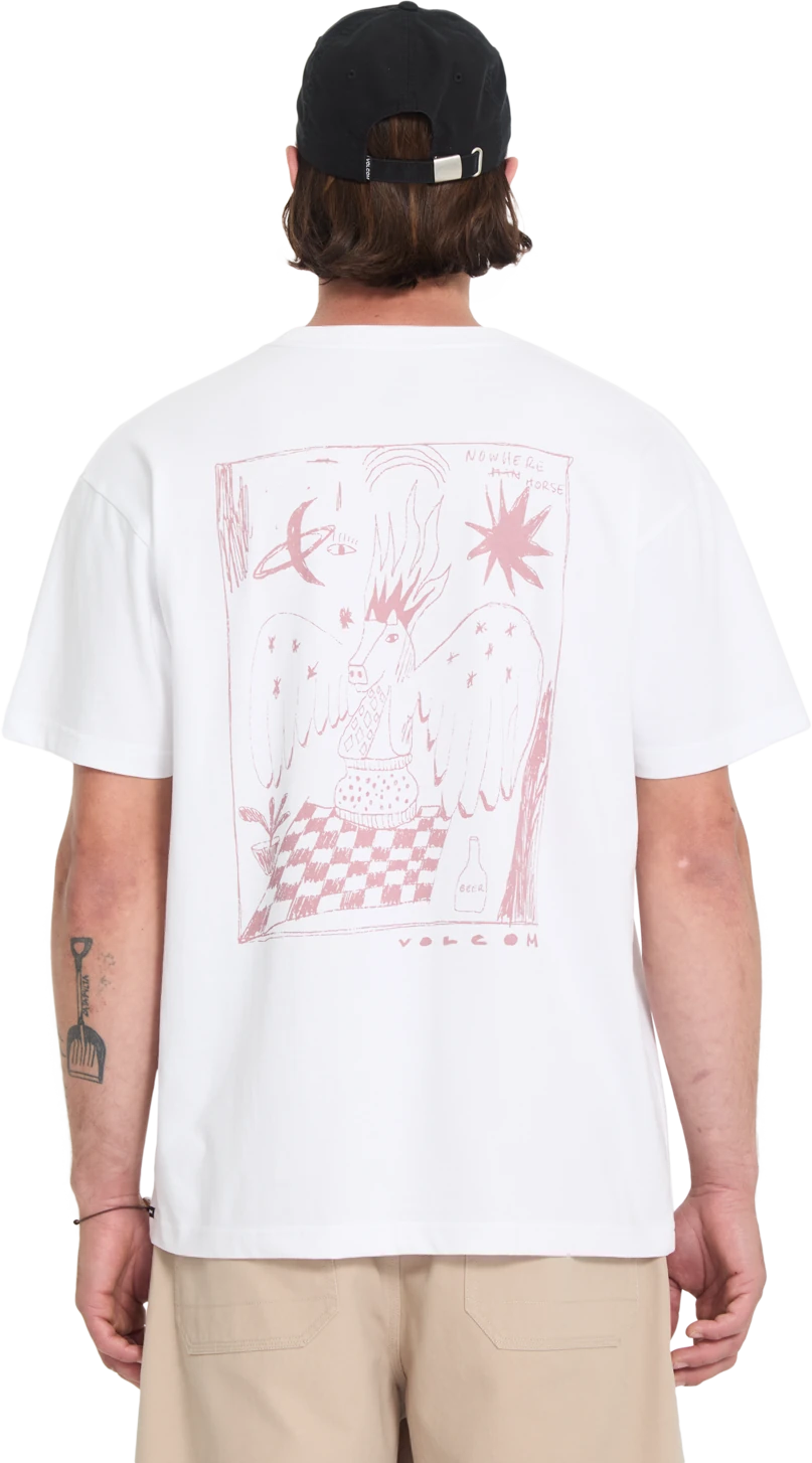 Volcom NOWHERE SST camiseta manga corta hombre detail 1 | White