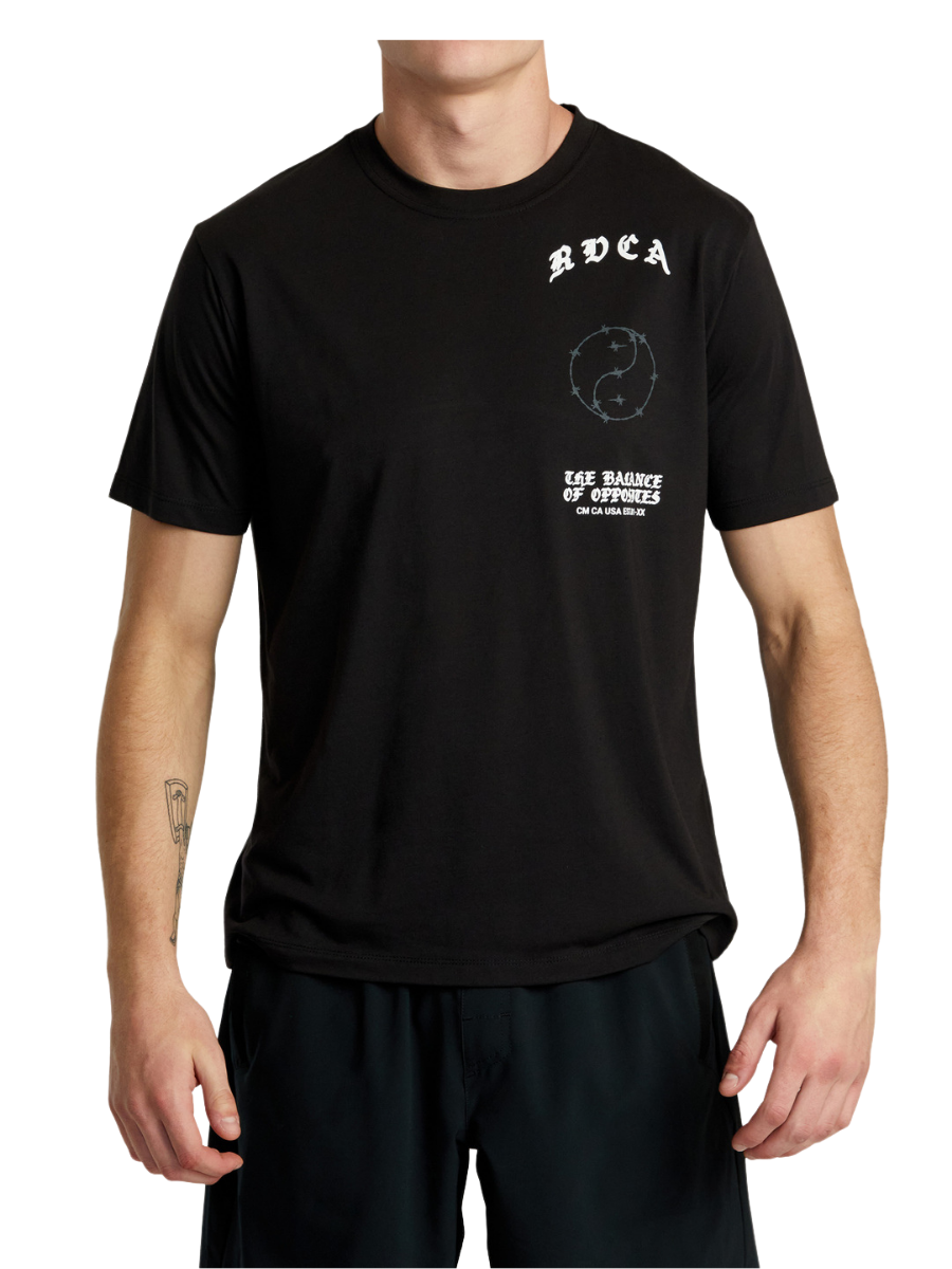 RVCA VA Barb T-Shirt – Schwarz | Meistverkaufte Produkte | Neue Produkte | Neueste Produkte | surfdevils.com