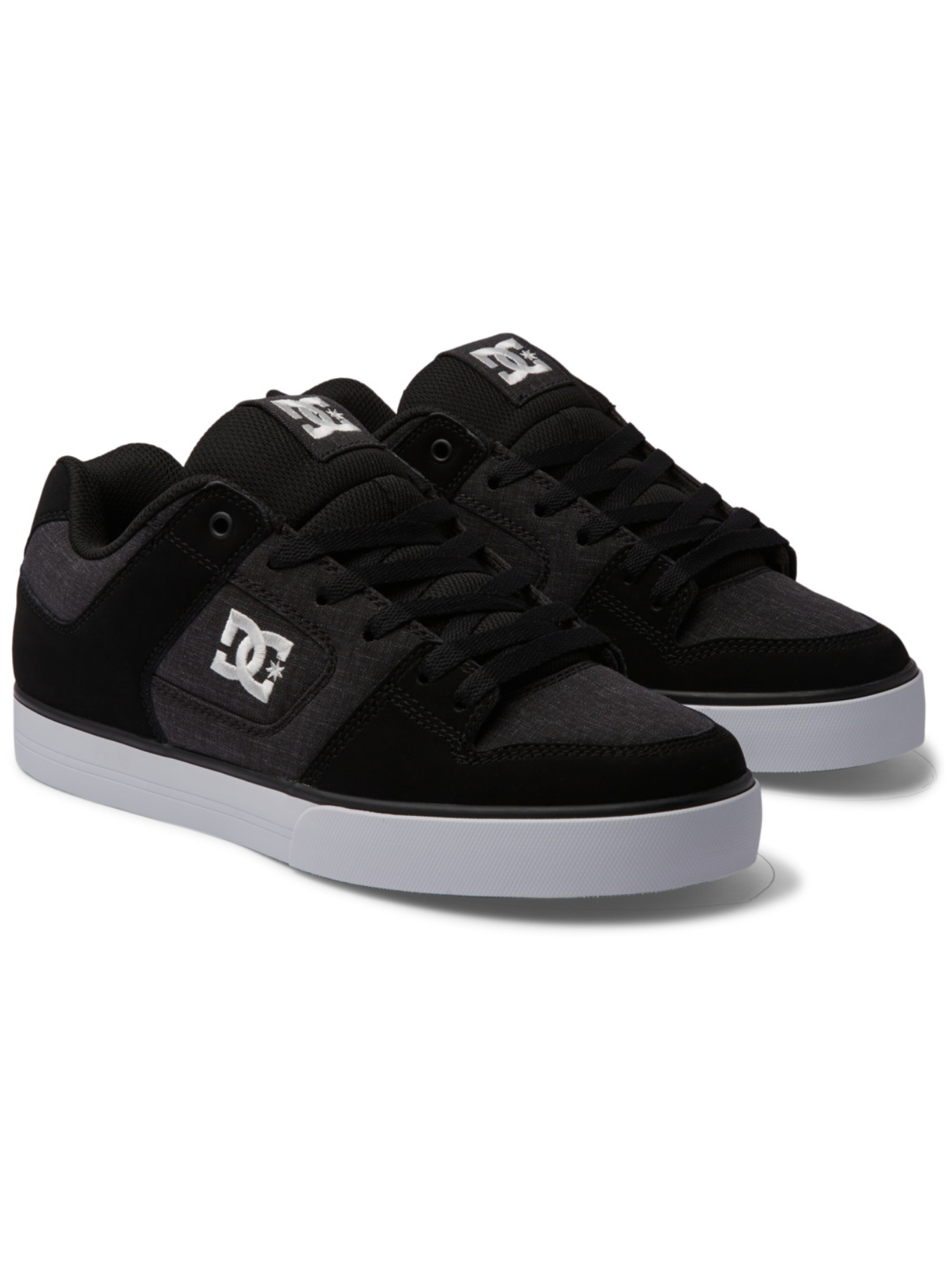 DC Shoes Pure Tênis - Preto/Branco/Battleship