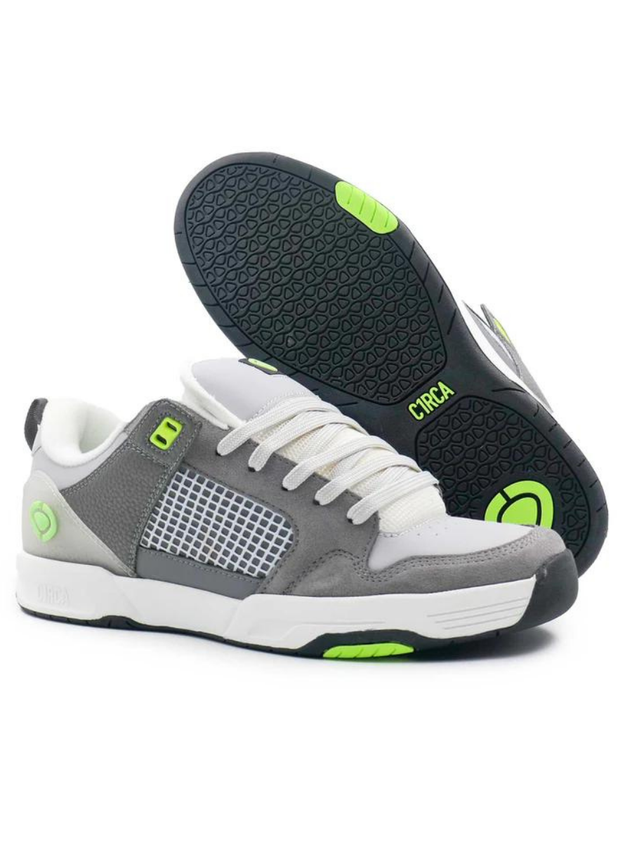 Chaussures de skate Circa Tave TT - Gris/Noir/Vert citron