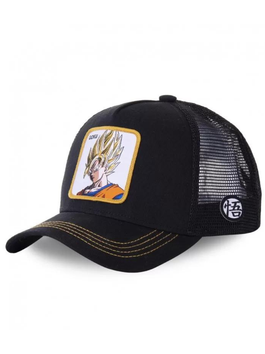 Capslab x Dragon Ball Z (Goku Saiyen) Trucker Cap - Black