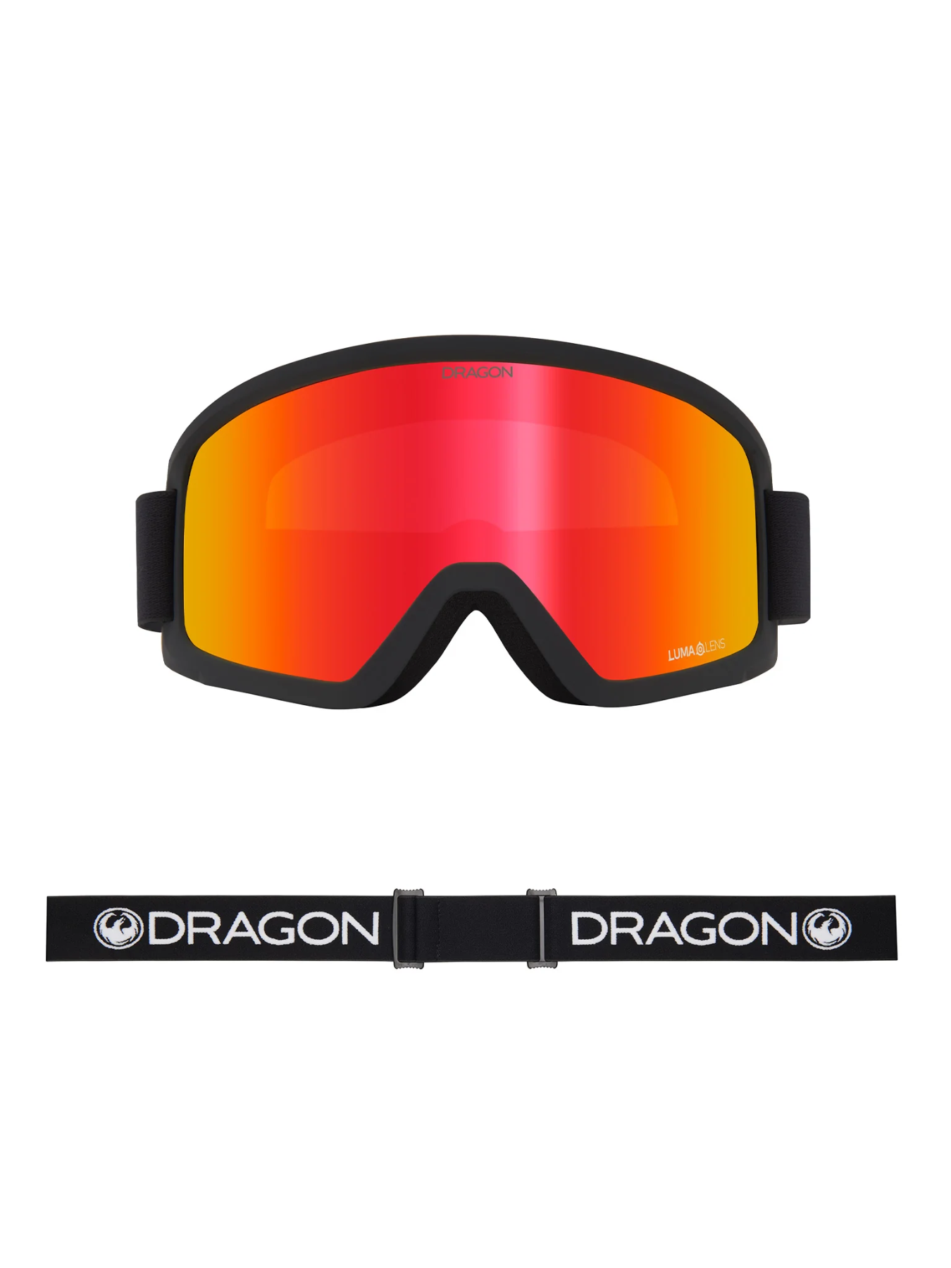 Dragon DX3 L OTG Snow Goggles - Black Lumalens Red Ionized Lens