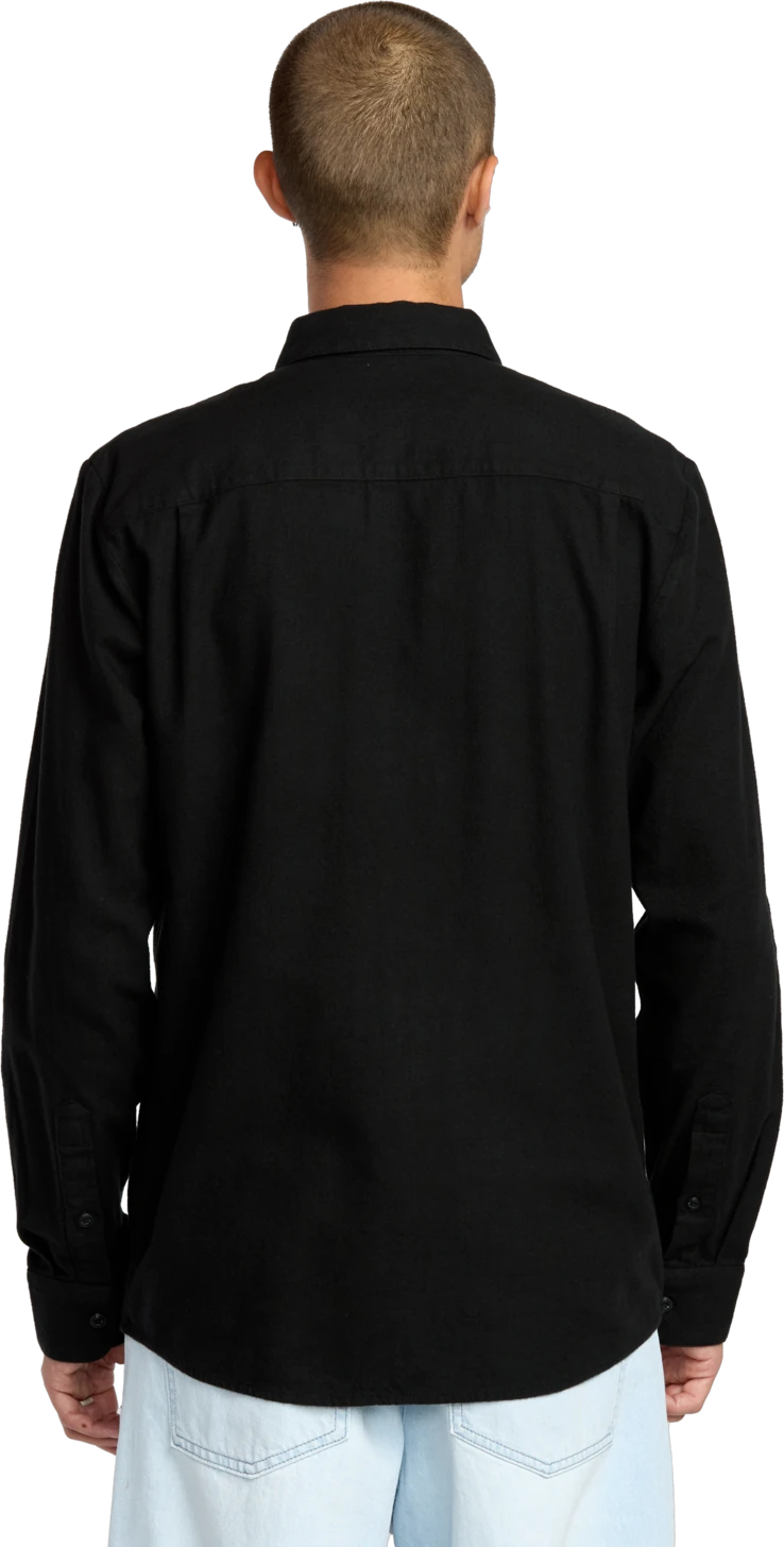 Volcom Caden Solid Shirt camisa manga larga hombre detail 1 | Antique Black