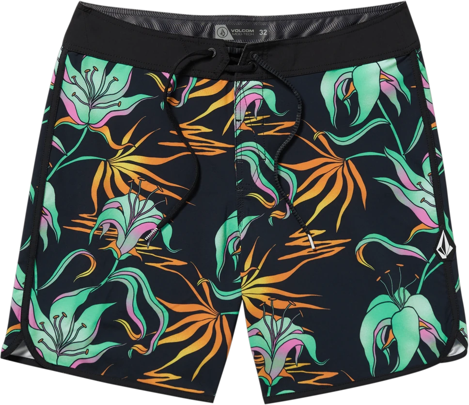 Volcom Infuse Scallop Mod 19 boardshort hombre detail 5 | Black Green