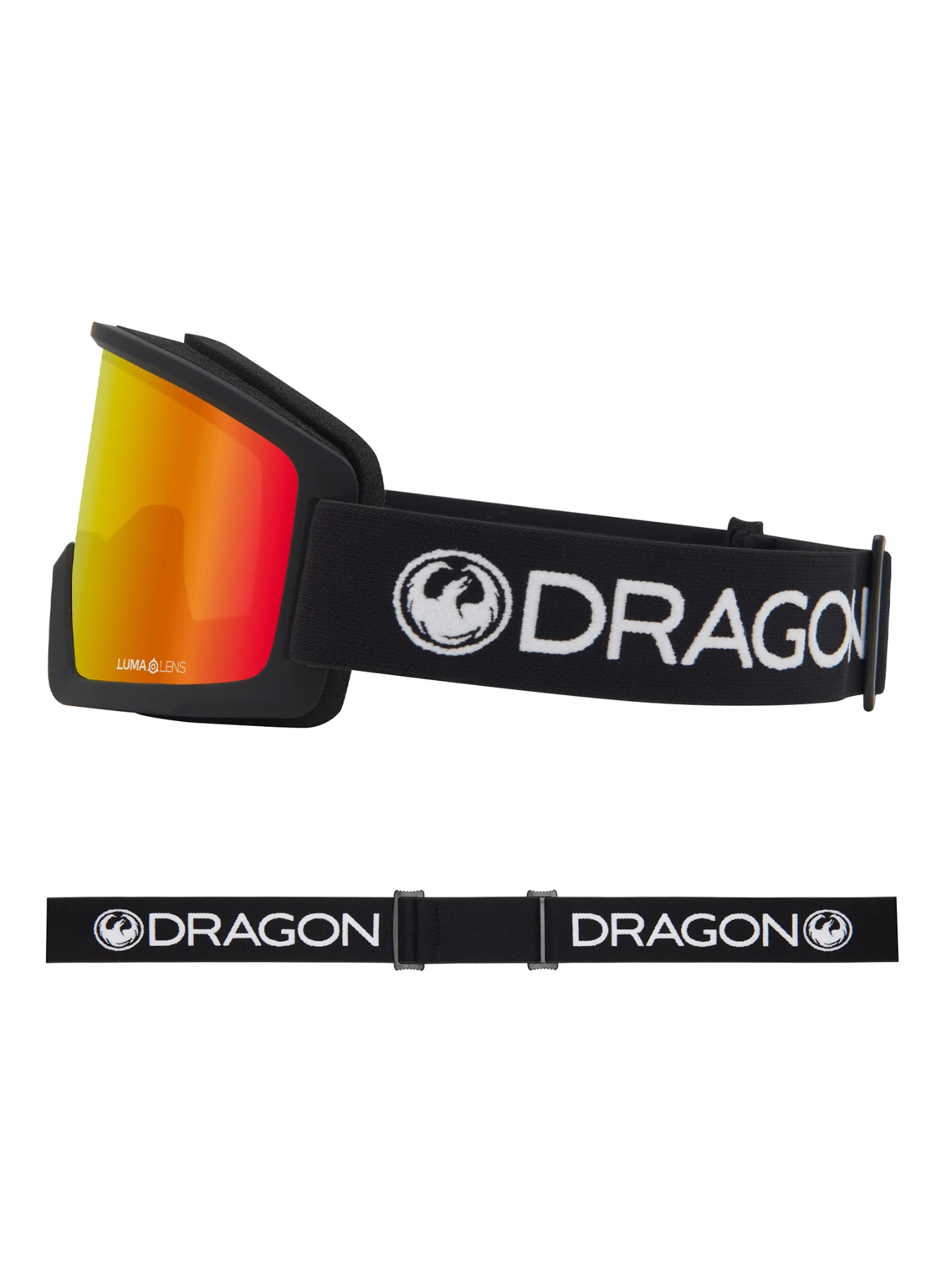 Dragon DX3 L OTG Snow Goggles - Black Lumalens Red Ionized Lens