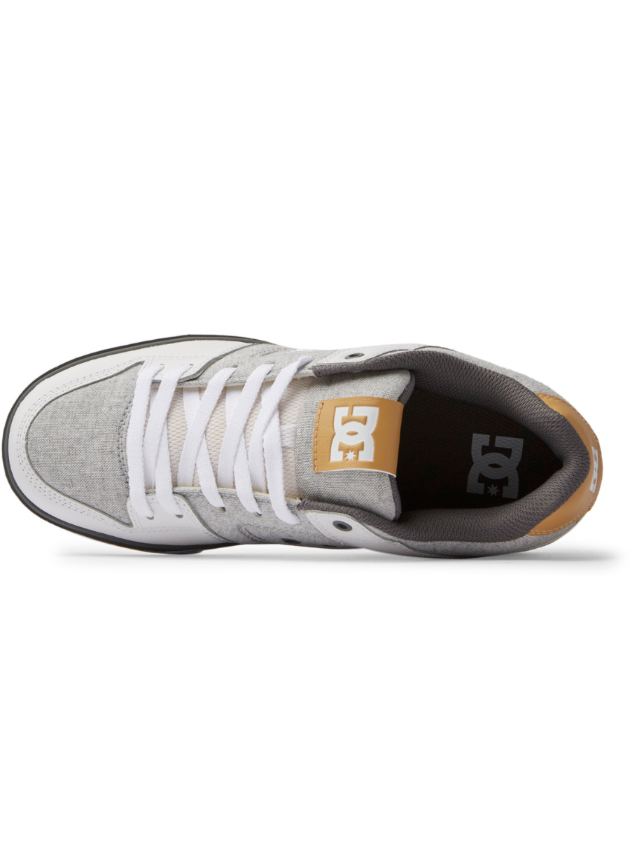 DC Shoes Tênis de skate Pure - Cinza/Branco/Cinza