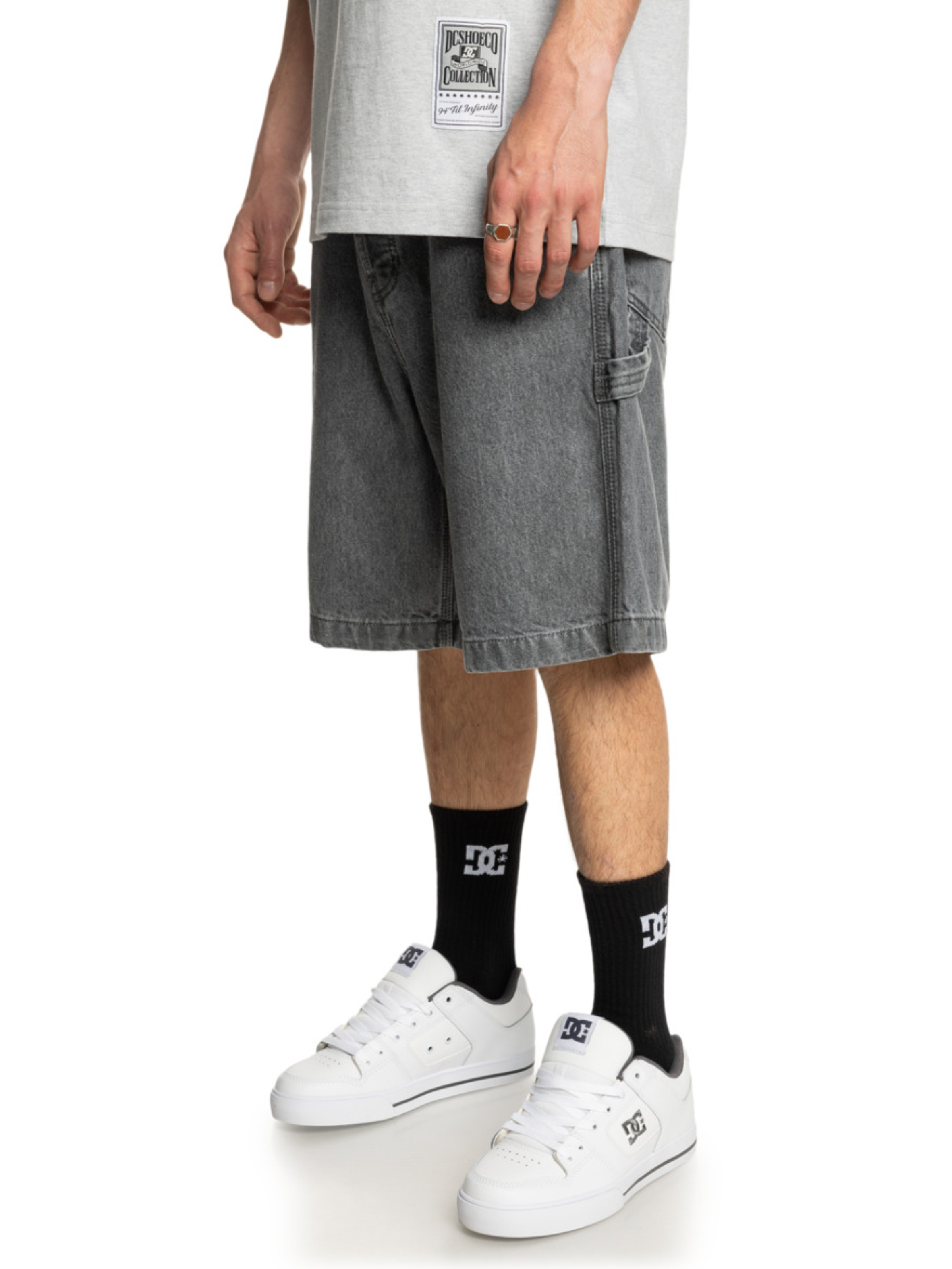 Pantalones cortos DC Shoes Carpenter Baggy - Medium Grey