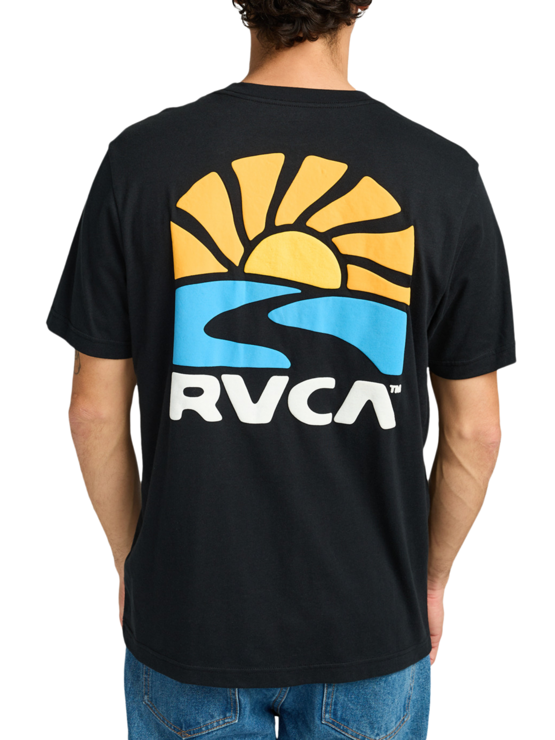 RVCA Skateboards Sun Phase T-Shirt Schwarz