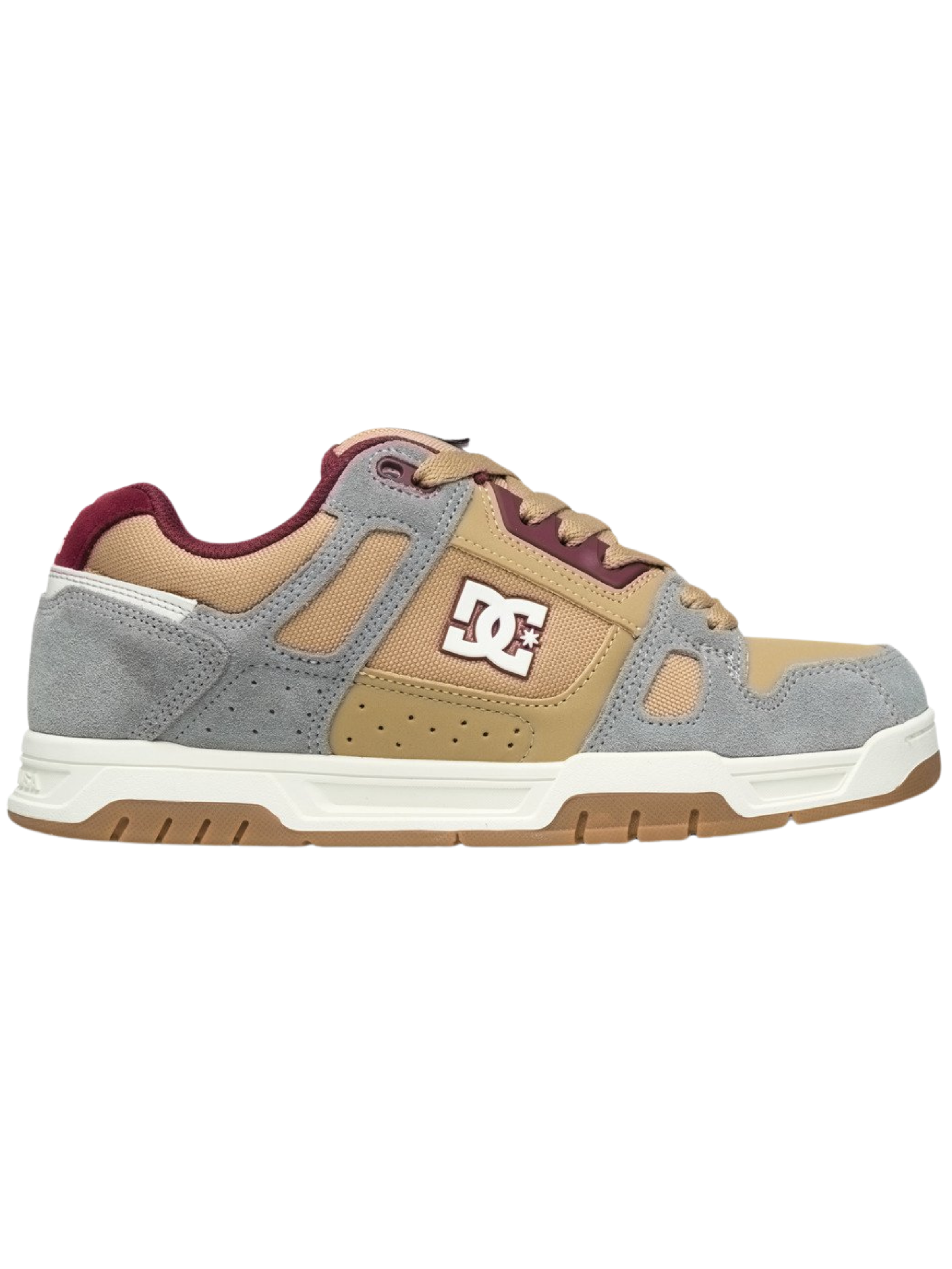 Ténis DC Stag | Tan/Grey/Dark Red
