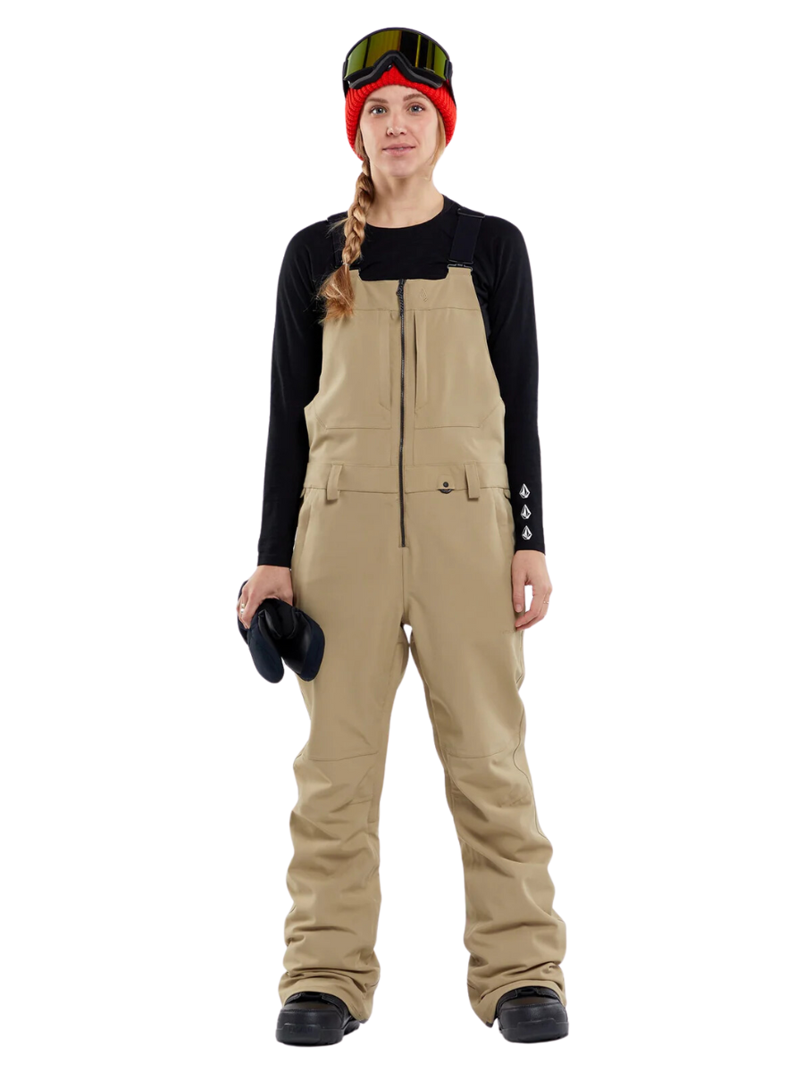 Peto de snowboard Mujer Volcom Swift Bib Overal - Dark Khaki | Best selling products | surfdevils.com