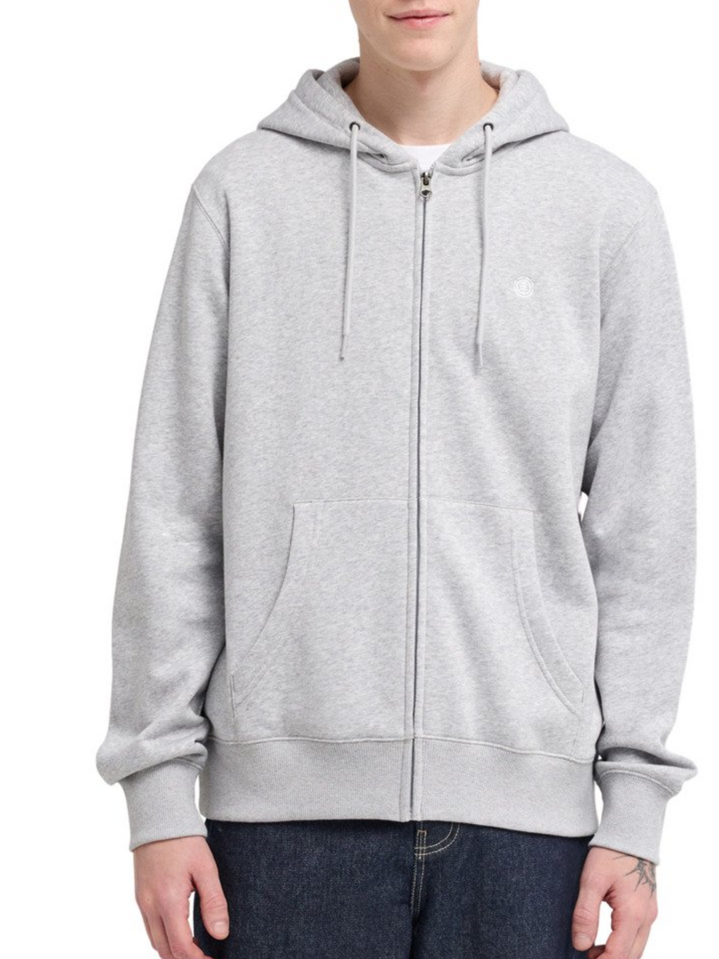 Sudadera con Cremallera Element Icon Embroidery | Mid Grey Heather