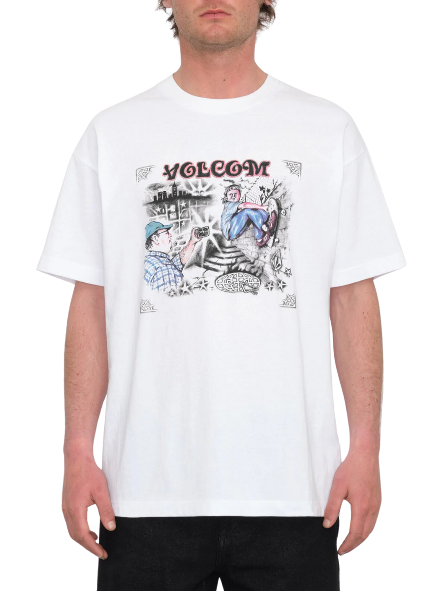 Maglietta Volcom Street Keutchi - Bianca | Collezione_Zalando | Magliette da uomo | Negozio Volcom | Nuovi prodotti | Prodotti più recenti | Prodotti più venduti | Prodotti più venduti | T-shirt da uomo a manica corta | surfdevils.com