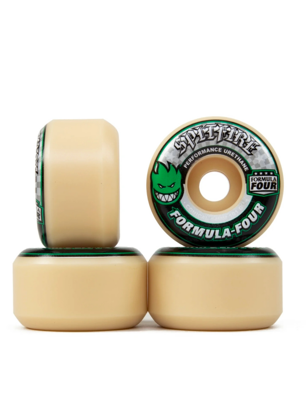 Ruote da skate Spitfire F4 Conical Green Print 101A - 56 mm