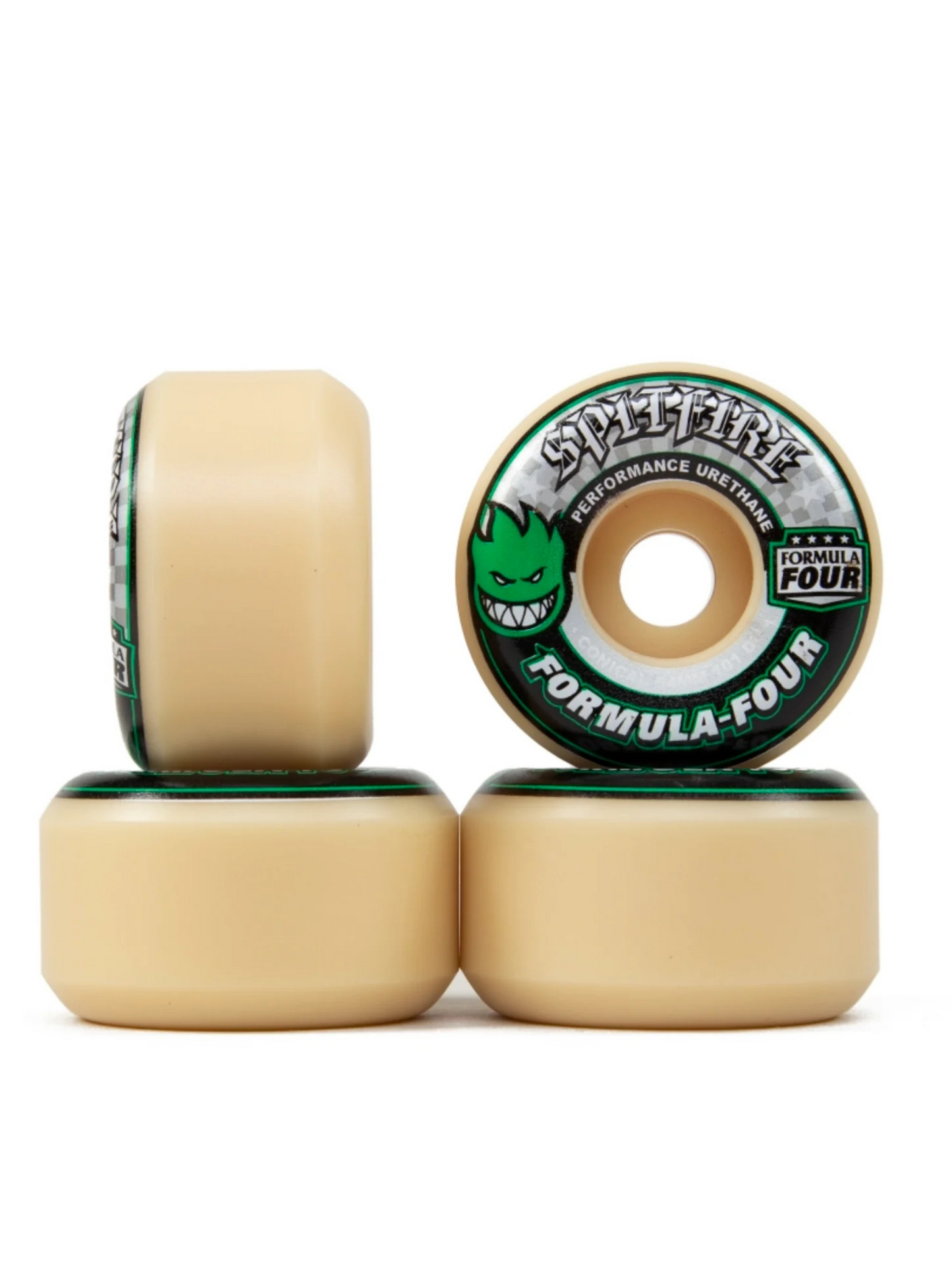 Ruedas de Skate Spitfire F4 Conical Green Print 101A - 56mm