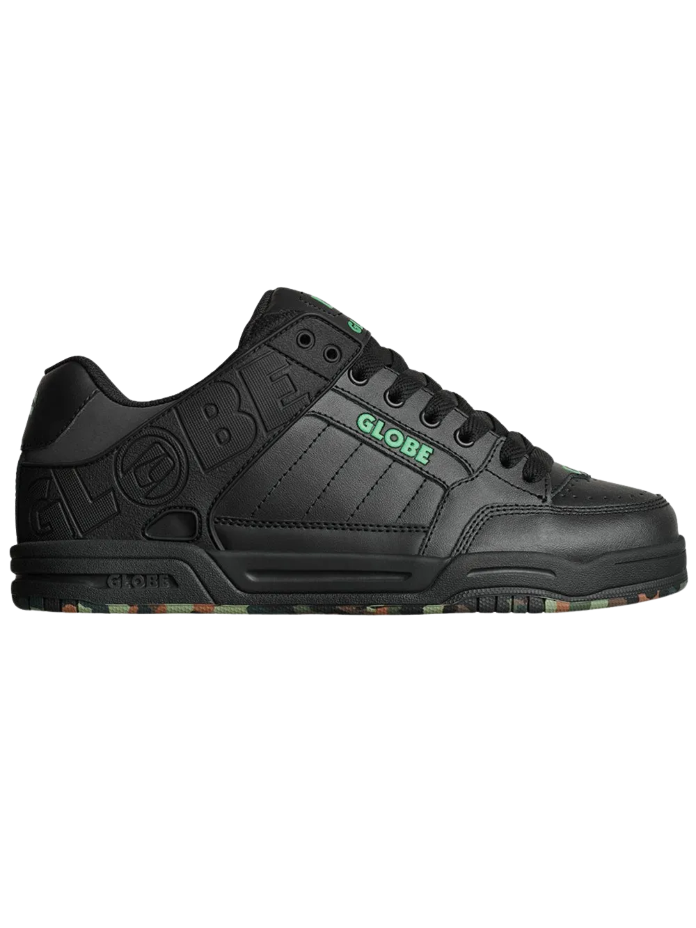 Ténis de Skate Globe Tilt | Black/Green/Mosaic