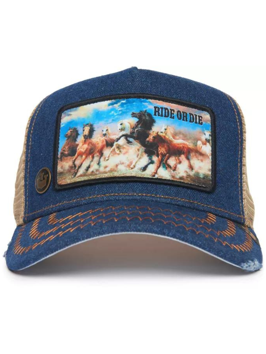 Gorra Goorin Bros Ride or Die (Horse) - Blue Denim / Beige