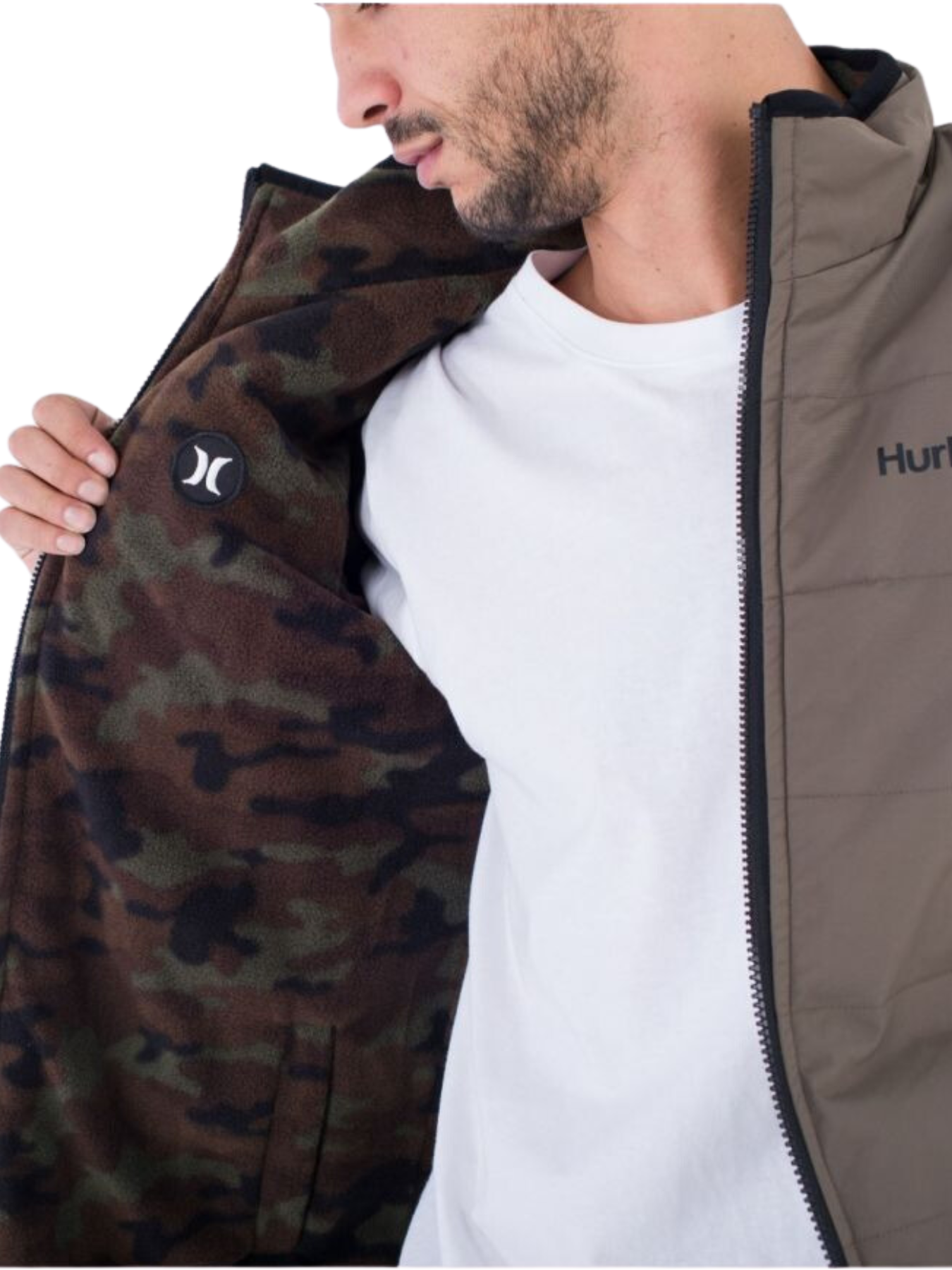 Chaqueta reversible Hurley Juniper - Brown / Camo