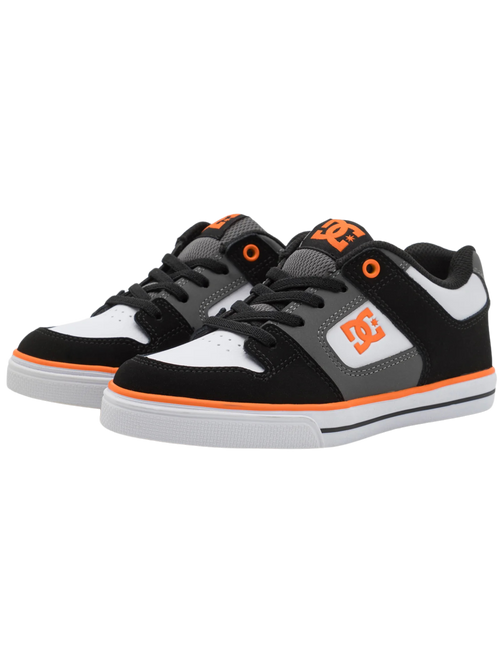 Zapatillas niño DC Shoes Pure Elastic - Black/White/Grey/Orange