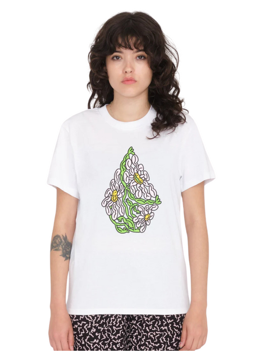 Women's short sleeve t-shirts | Volcom Radical Daze Girl's T-Shirt - White