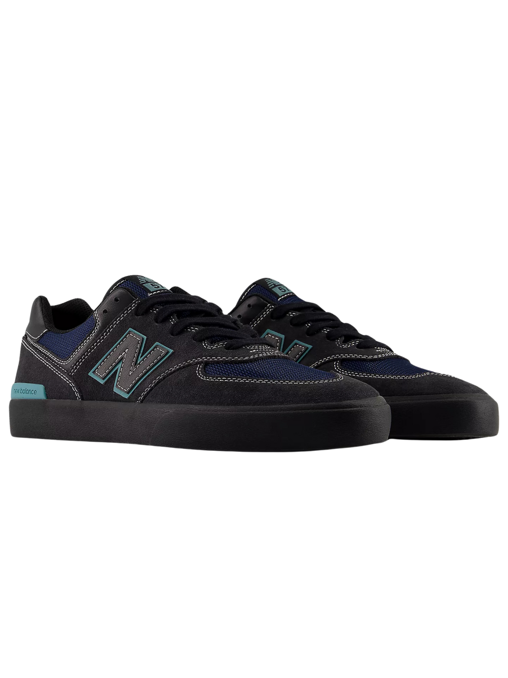 New Balance Numeric 574 Vulc | Faded Black with Faded Teal