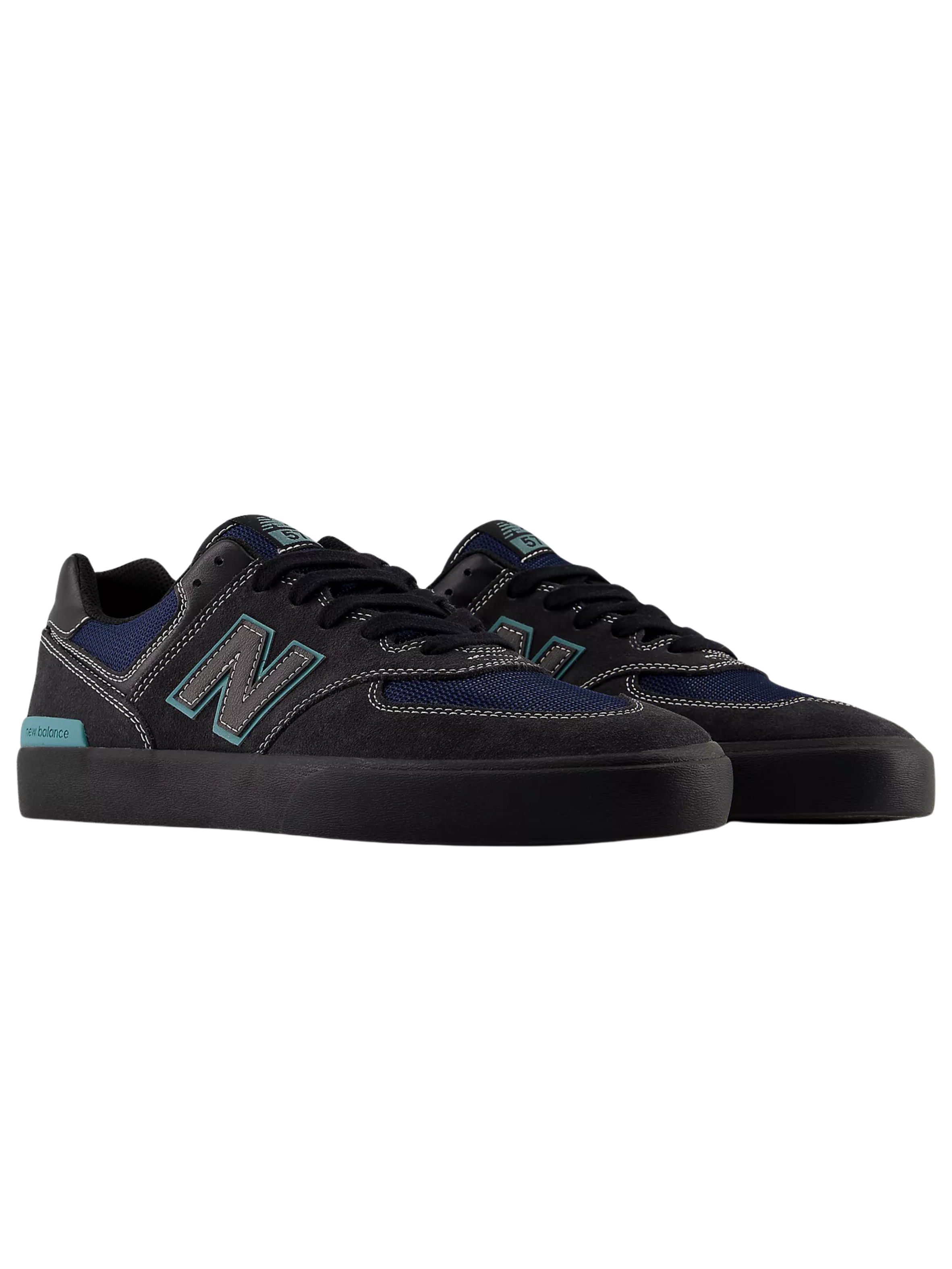 New Balance Numeric 574 Vulc | Faded Black with Faded Teal