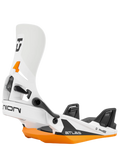 Union Atlas Step On® Men’s Snowboard Binding – White/Orange