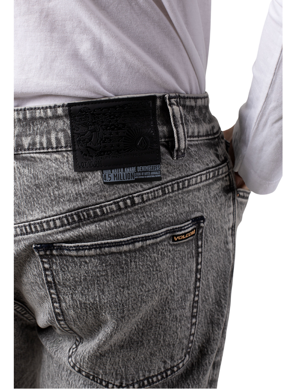 Volcom Modown Tapered Denim Jeans - True Vintage Black