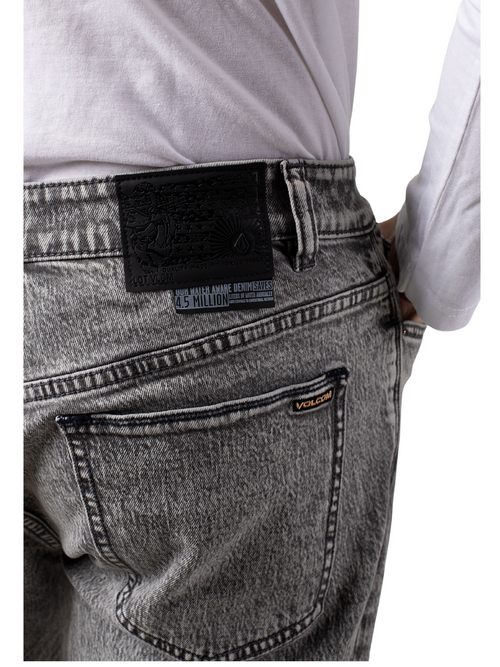 Volcom Modown Tapered Denim Jeans - True Vintage Black