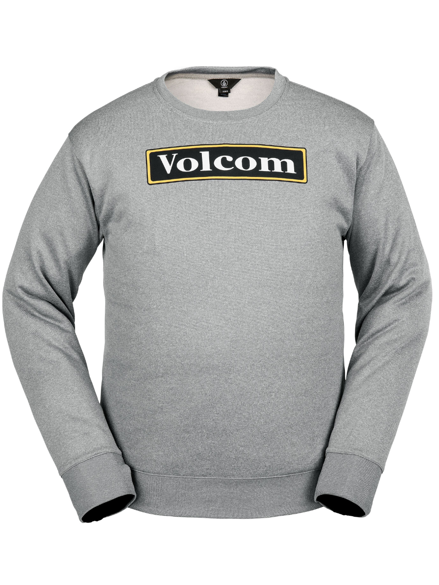 Sudadera Tecnica Volcom Core Hydro Crew - Heather Grey | Snowboard Shop | Sudaderas de snowboard | Volcom Shop | surfdevils.com