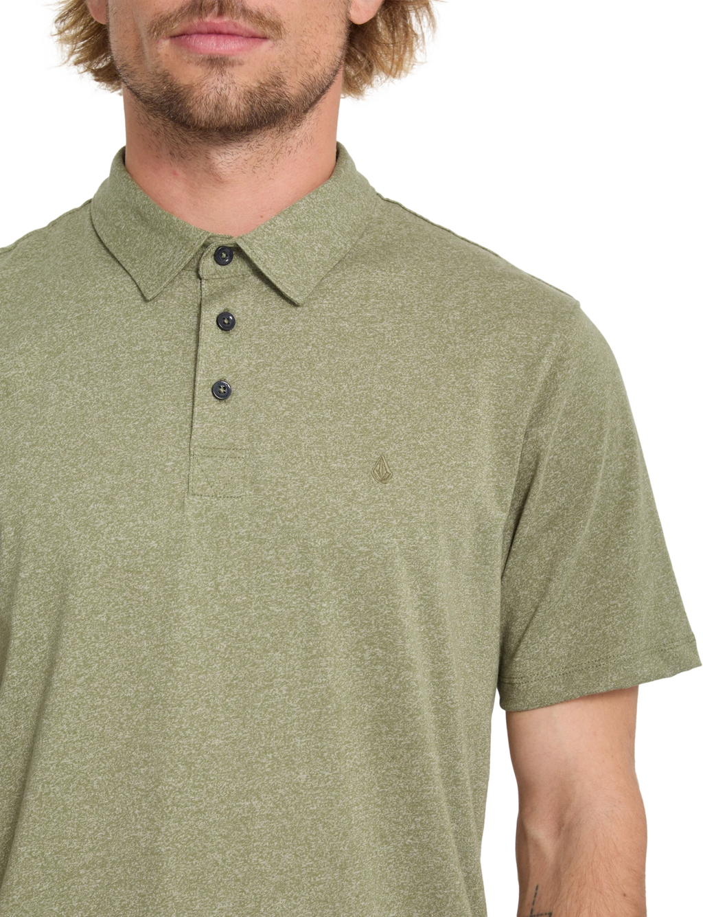 Volcom WOWZER POLO SS camisas hombre detail 3 | Thyme Green