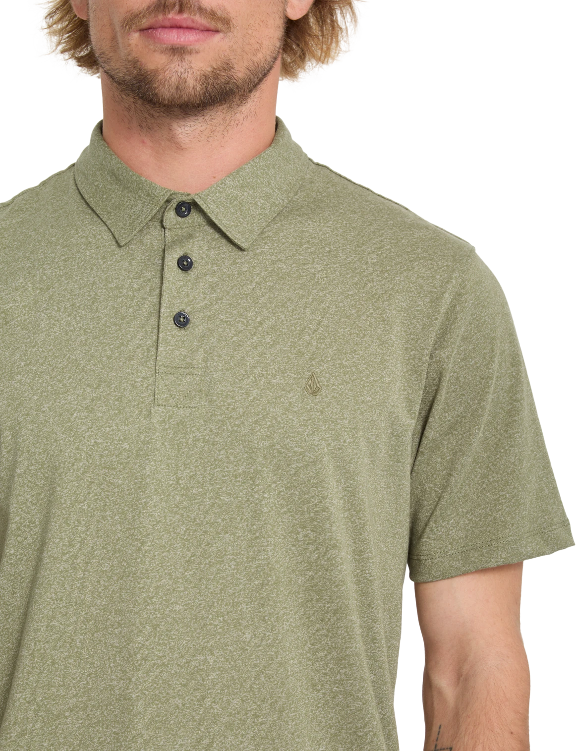 Volcom WOWZER POLO SS camisas hombre detail 3 | Thyme Green