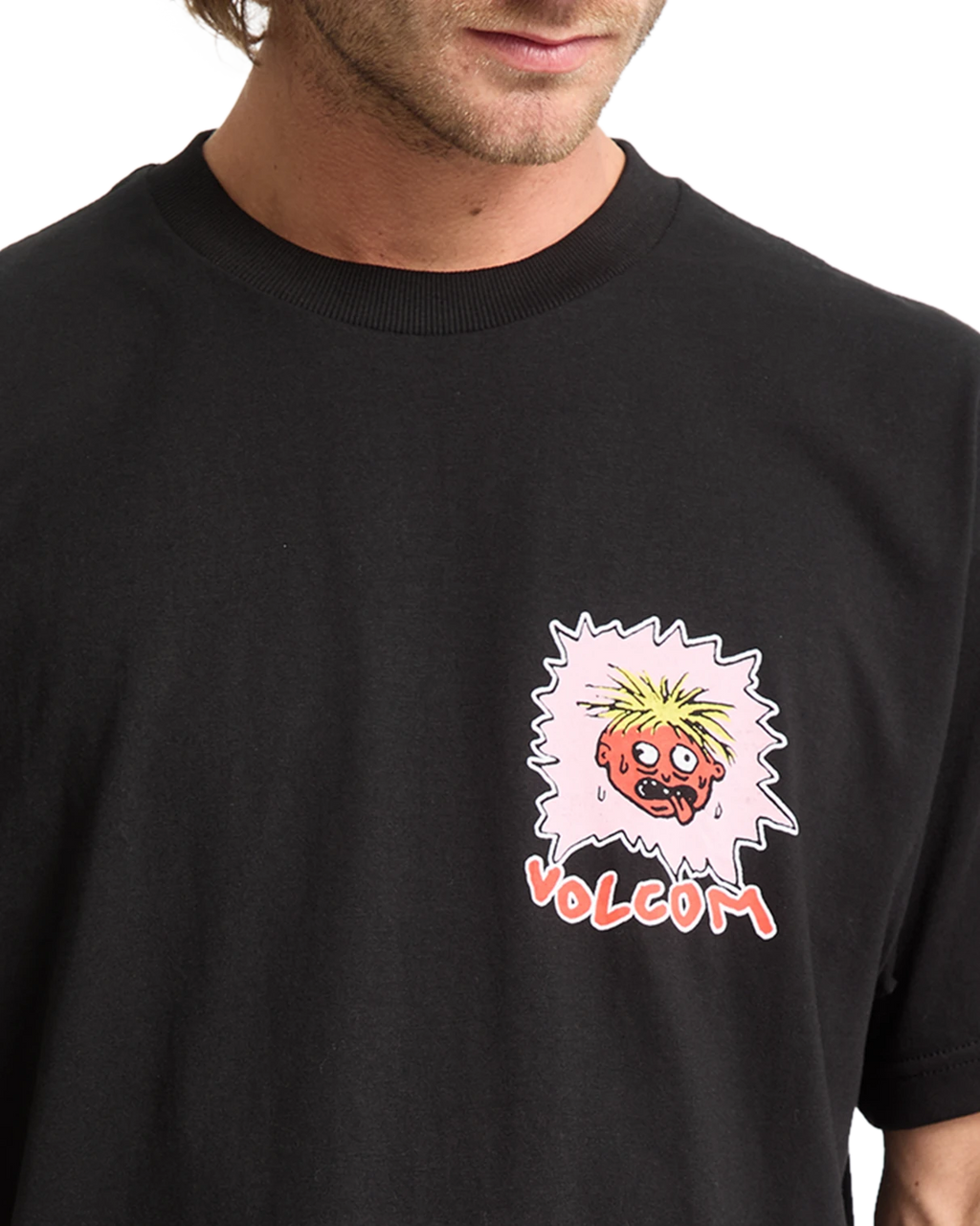 Volcom Chomp Chomp camiseta manga corta hombre detail 4 | Black