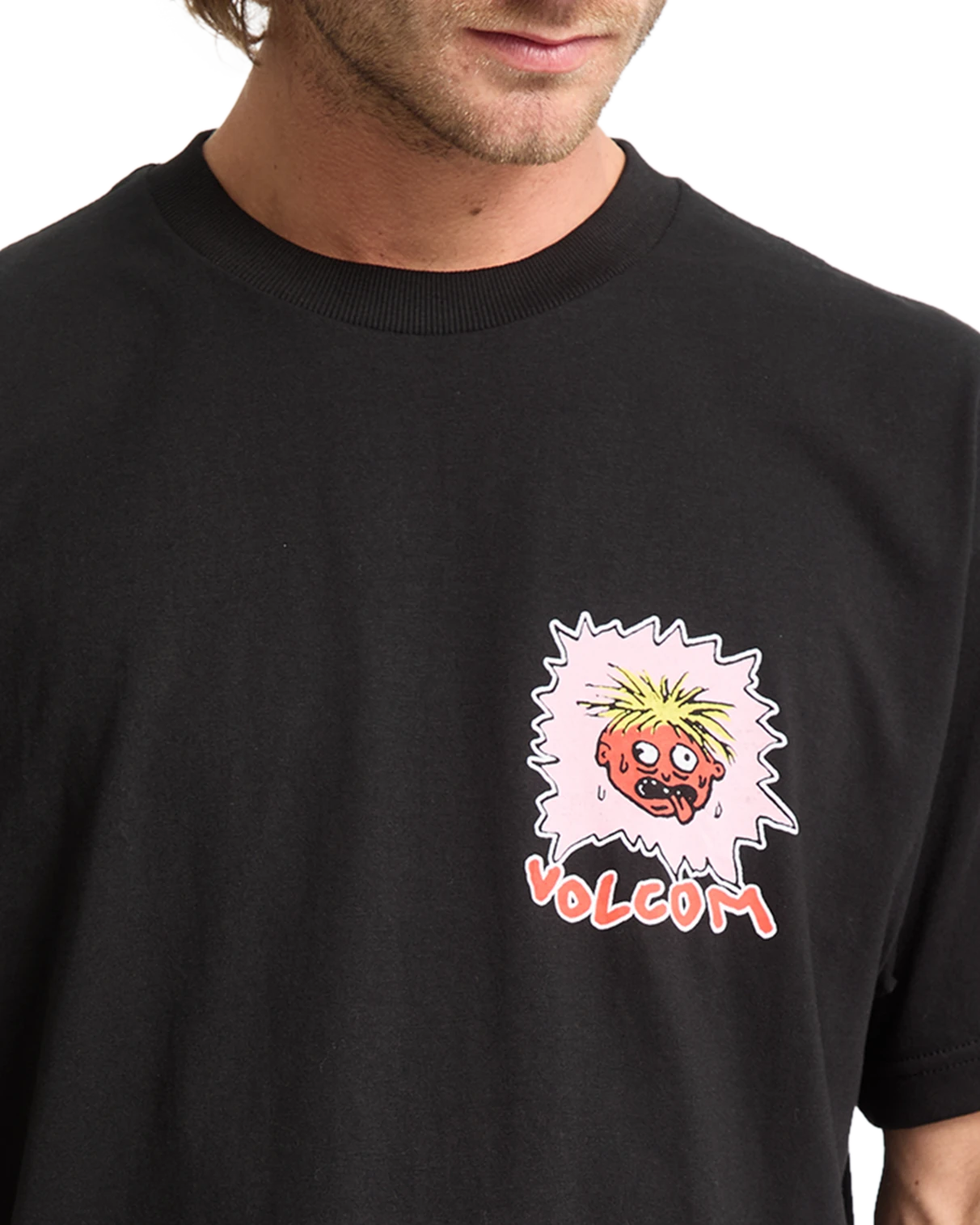 Volcom Chomp Chomp camiseta manga corta hombre detail 4 | Black