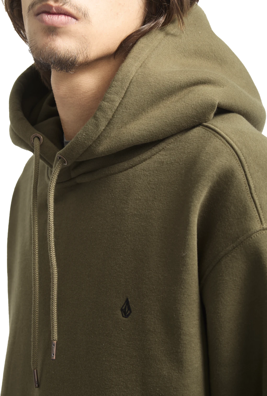 Volcom Single Stone sudadera con capucha hombre detail 2 | Sage Leaf