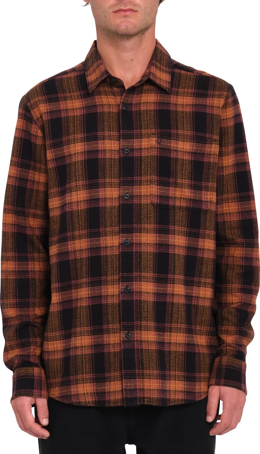 Volcom Baystone Flannel LS camisas hombre | Black