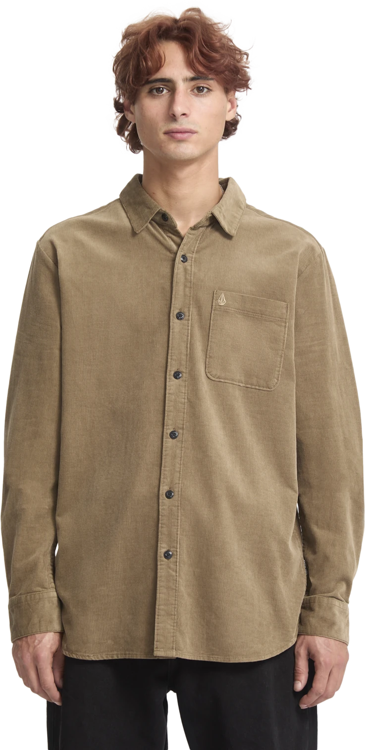 Volcom Zander Shirt camisa manga larga hombre | Teak