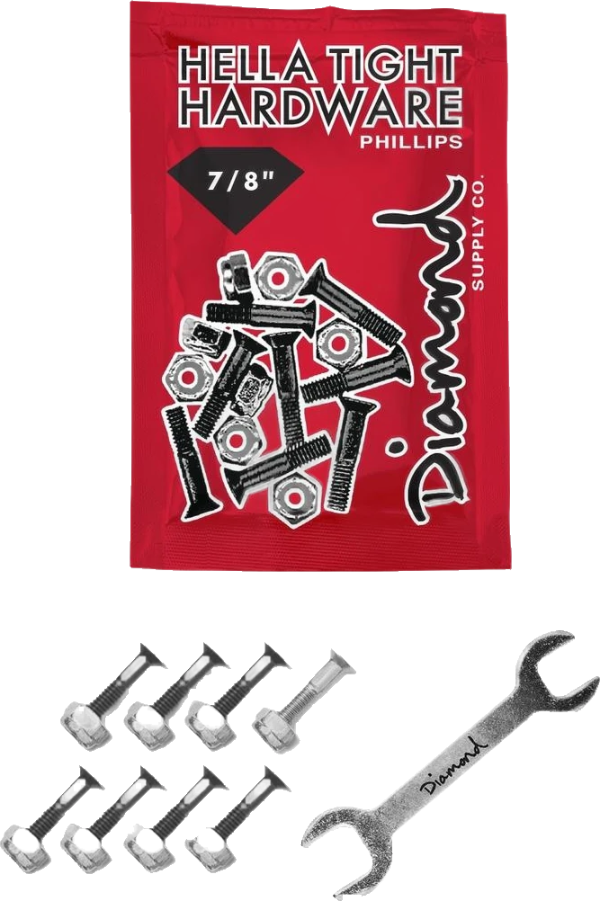 Diamond Diamond Phillips 7/8" Hardware tornillos de skate | Black/Silver