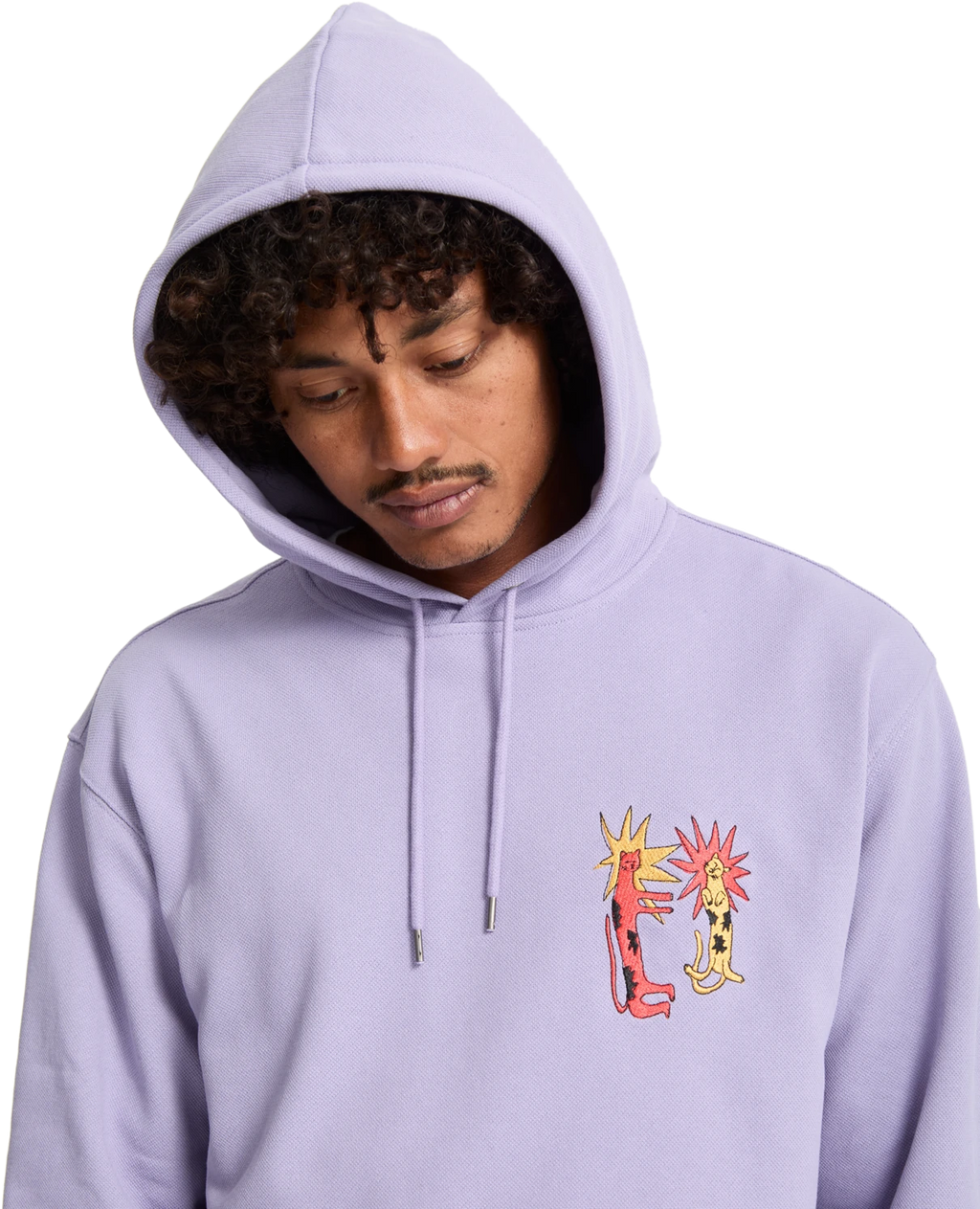 Volcom Longo Cats sudadera con capucha hombre detail 2 | Purple Ash