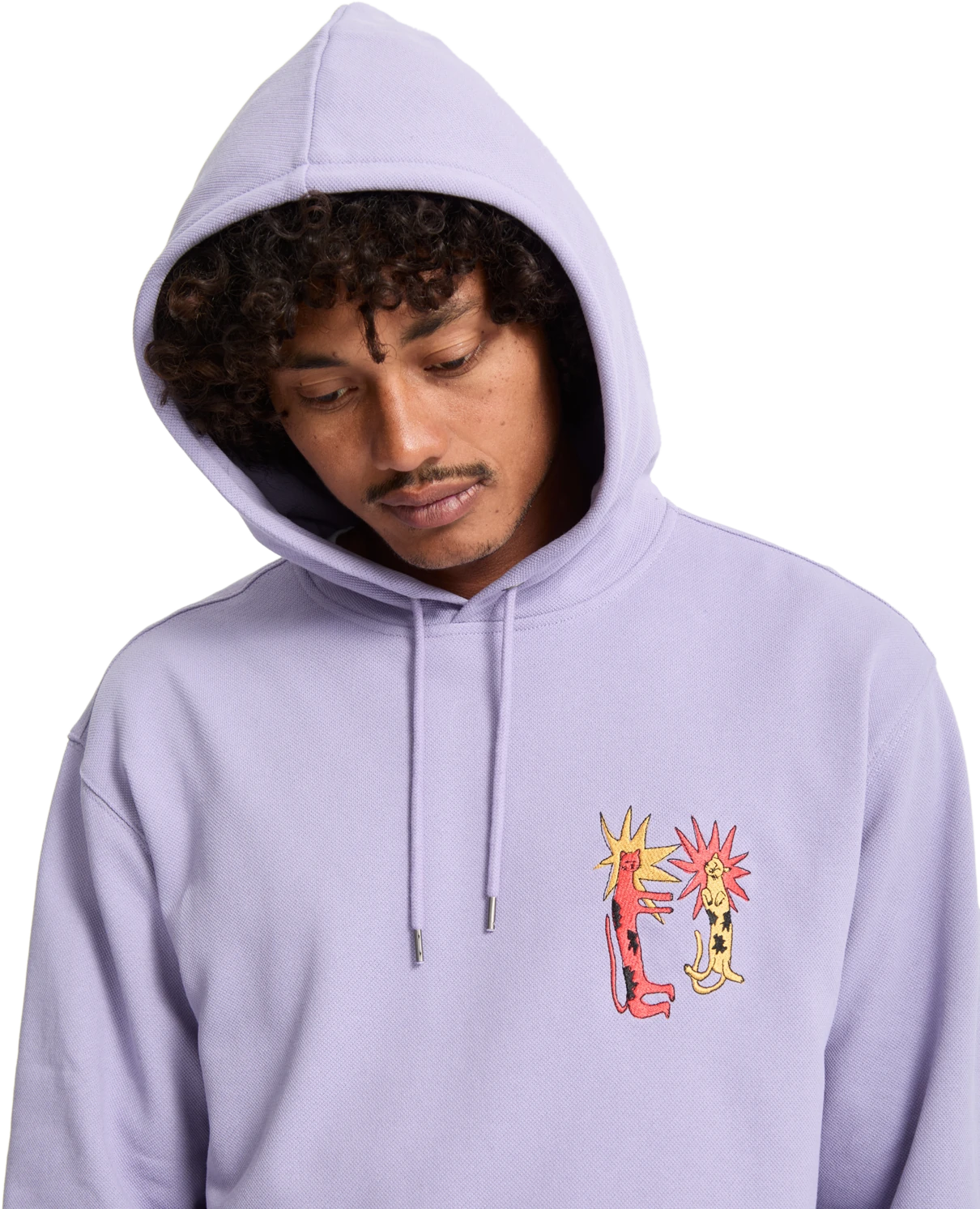 Volcom Longo Cats sudadera con capucha hombre detail 2 | Purple Ash