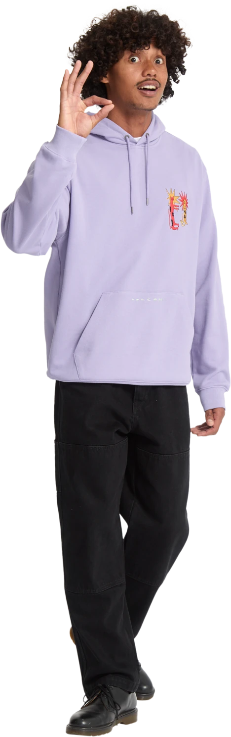 Volcom Longo Cats sudadera con capucha hombre detail 3 | Purple Ash