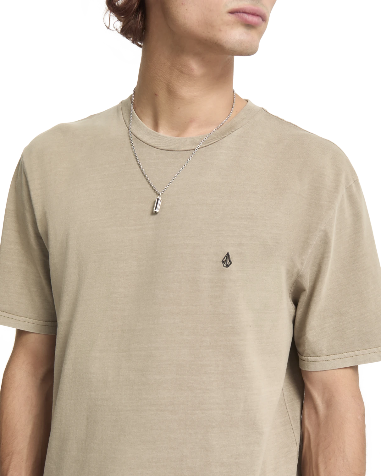 Volcom Solid Stone Emb camiseta manga corta hombre detail 3 | Brindle