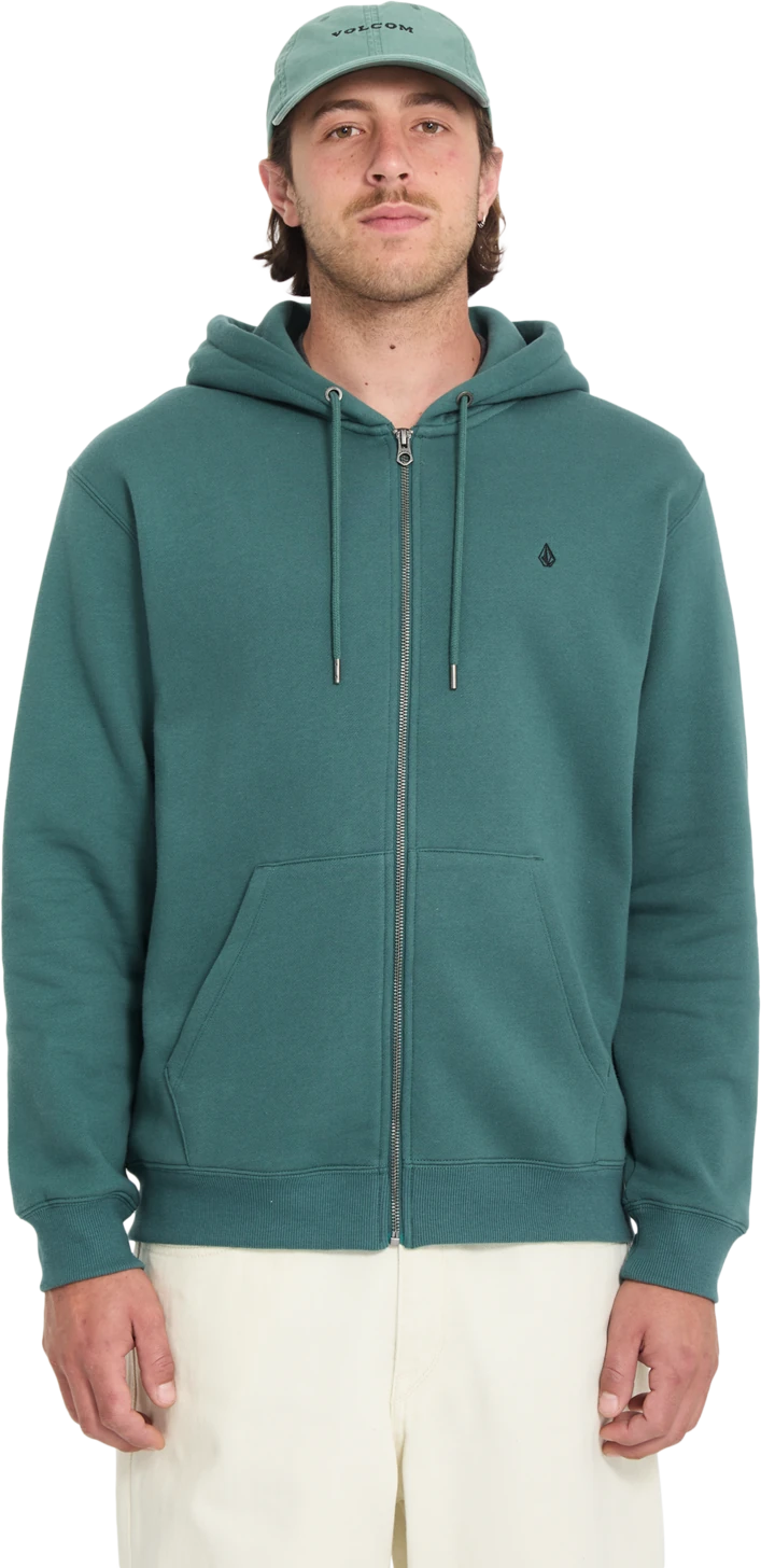 Volcom SINGLE STONE ZIP sudadera con capucha hombre | Rifle Green