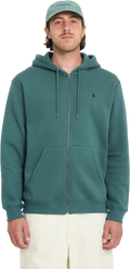 Volcom SINGLE STONE ZIP sudadera con capucha hombre | Rifle Green