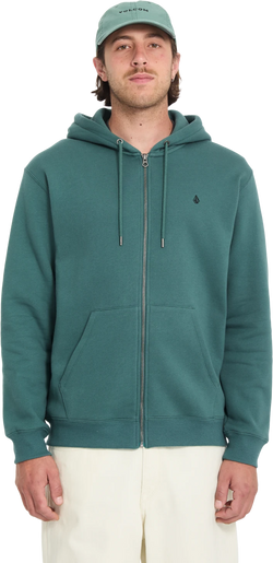 Volcom SINGLE STONE ZIP sudadera con capucha hombre | Rifle Green