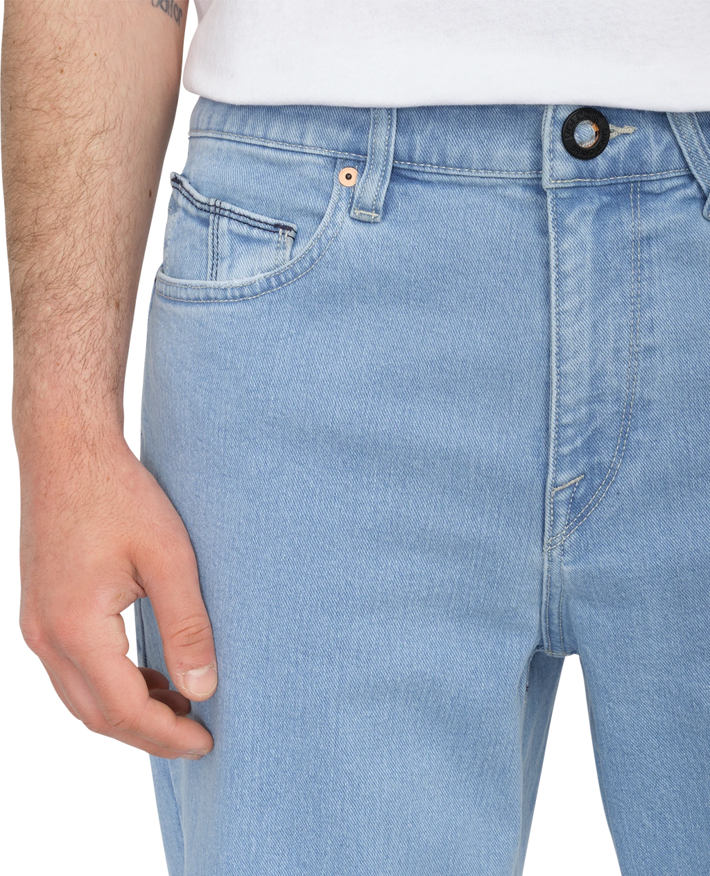 Volcom Modown Tapered Jeans pantalón tejano hombre detail 4 | LIGHT VINTAGE INDIGO
