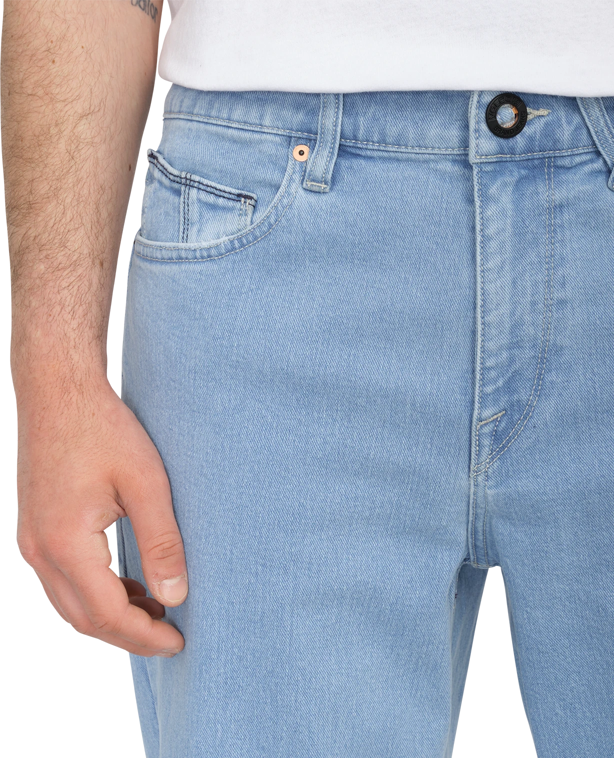 Volcom Modown Tapered Jeans pantalón tejano hombre detail 4 | LIGHT VINTAGE INDIGO