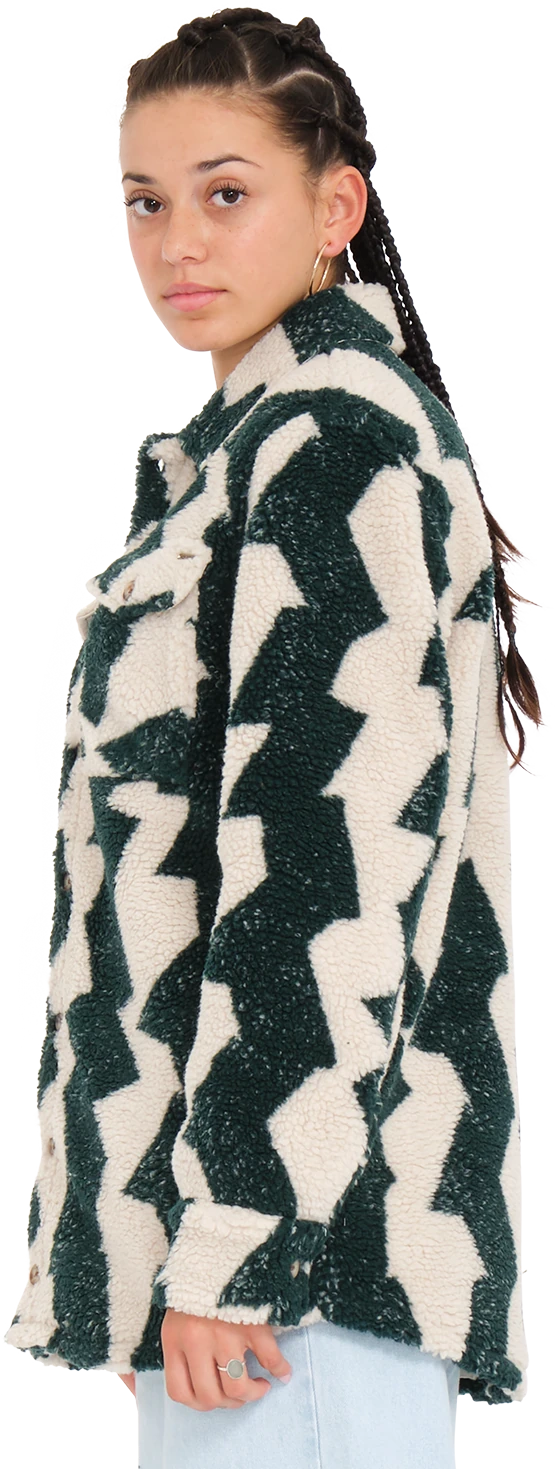 Volcom SILENT SHERPA JACKET chaquetas y abrigos mujer detail 3 | Ponderosa Pine