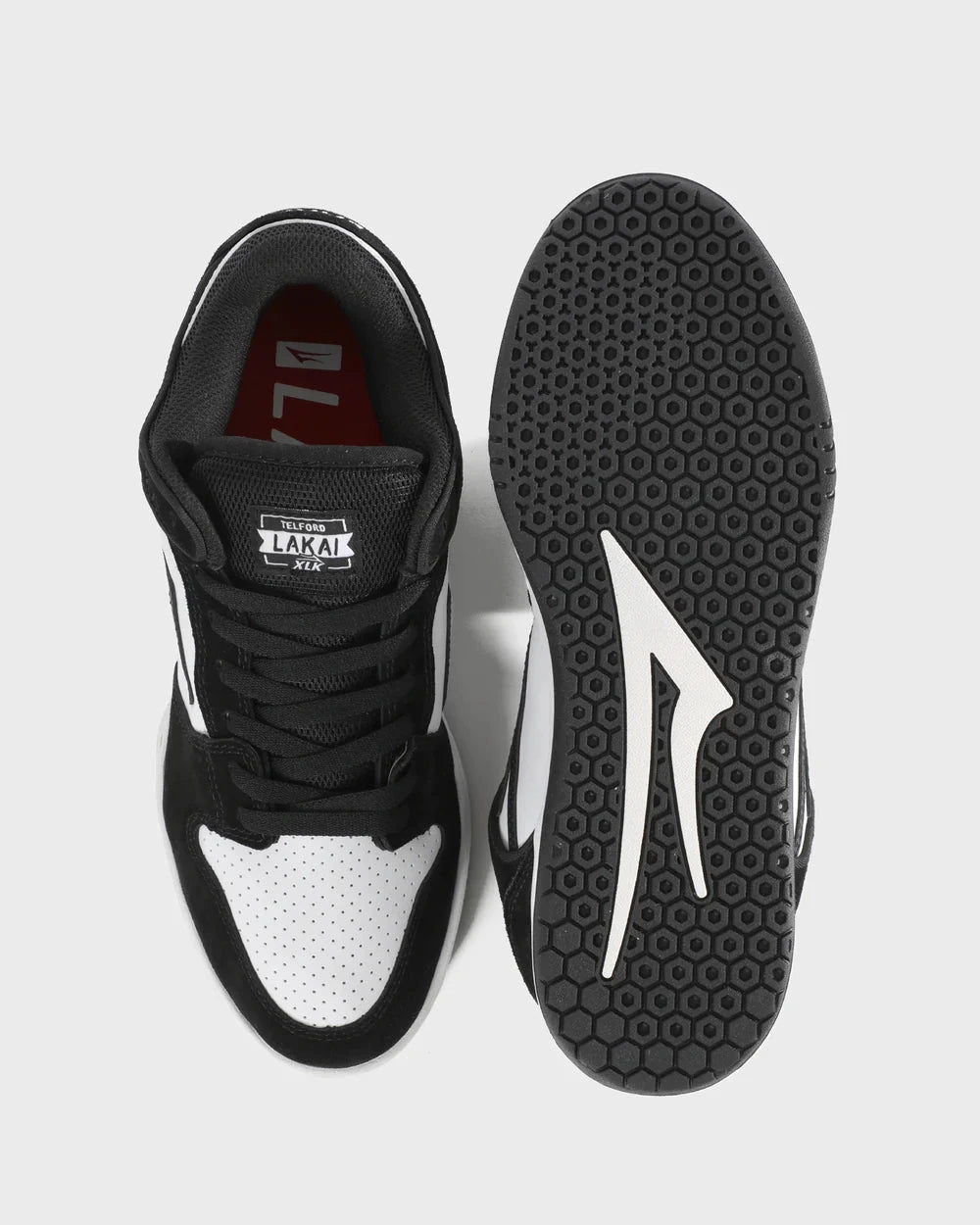 Lakai Men's Telford Low calzado hombre detail 3 | BLACK WHITE SUEDE